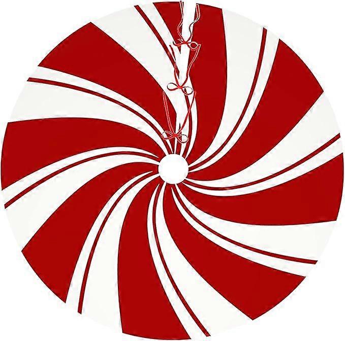 2024 New Christmas Tree Skirt Super Soft Rotating Pattern Red Tree Skirt
