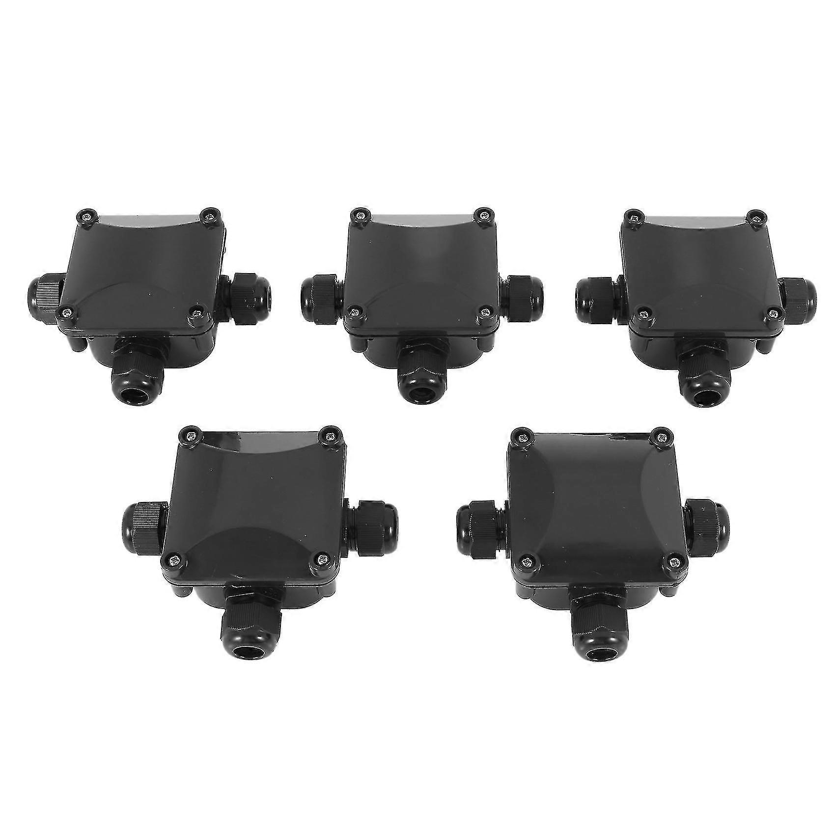 Junction Box, 5pcs Waterproof Ip68 Cable Connector, Larger 3-way External Electrical Junction Box D