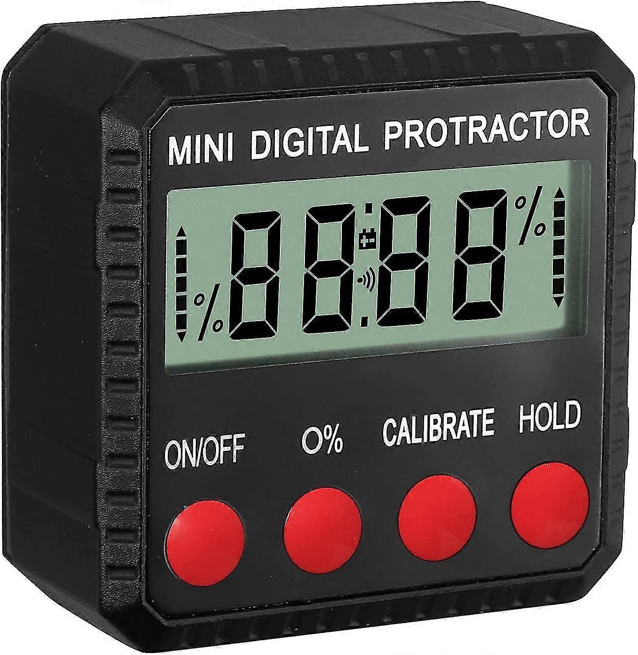 Digital Tilt Angle 360  Accuracy Level, Wood Tilt Meter With Magnetic Base Backlight