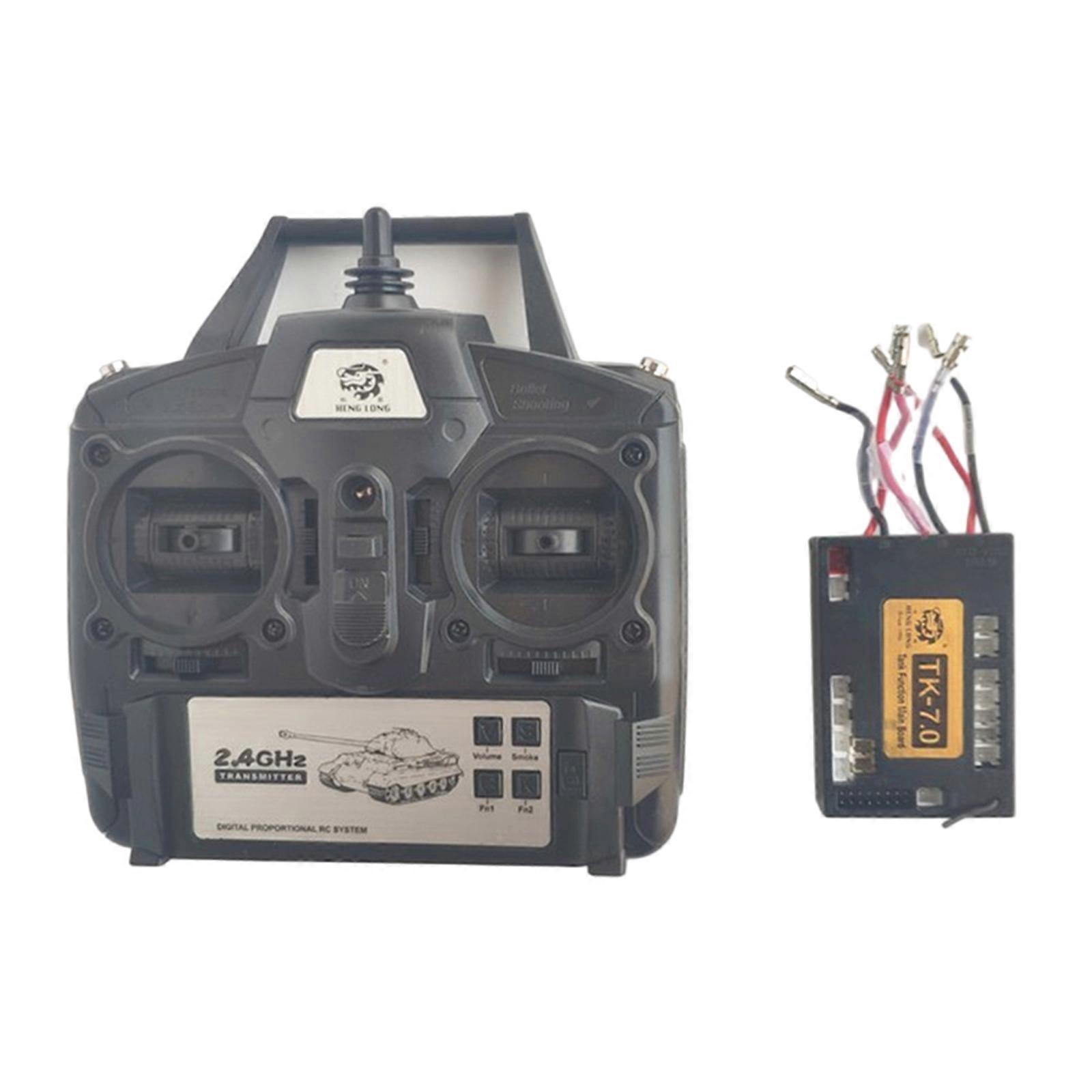 Henglong 2.4Ghz 7.0 Generation Transmitter & Multi-Function Main Board Kit for 1/16 RC Tanks jk