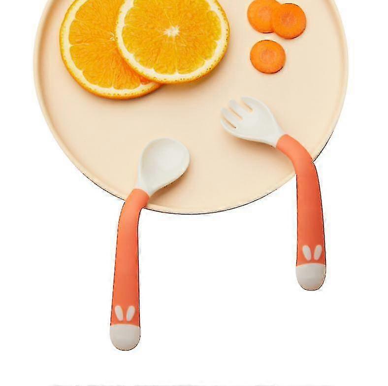 Baby Utensils Spoon Fork Set Easy Grip Resistente al calor Bendable Bpa Free