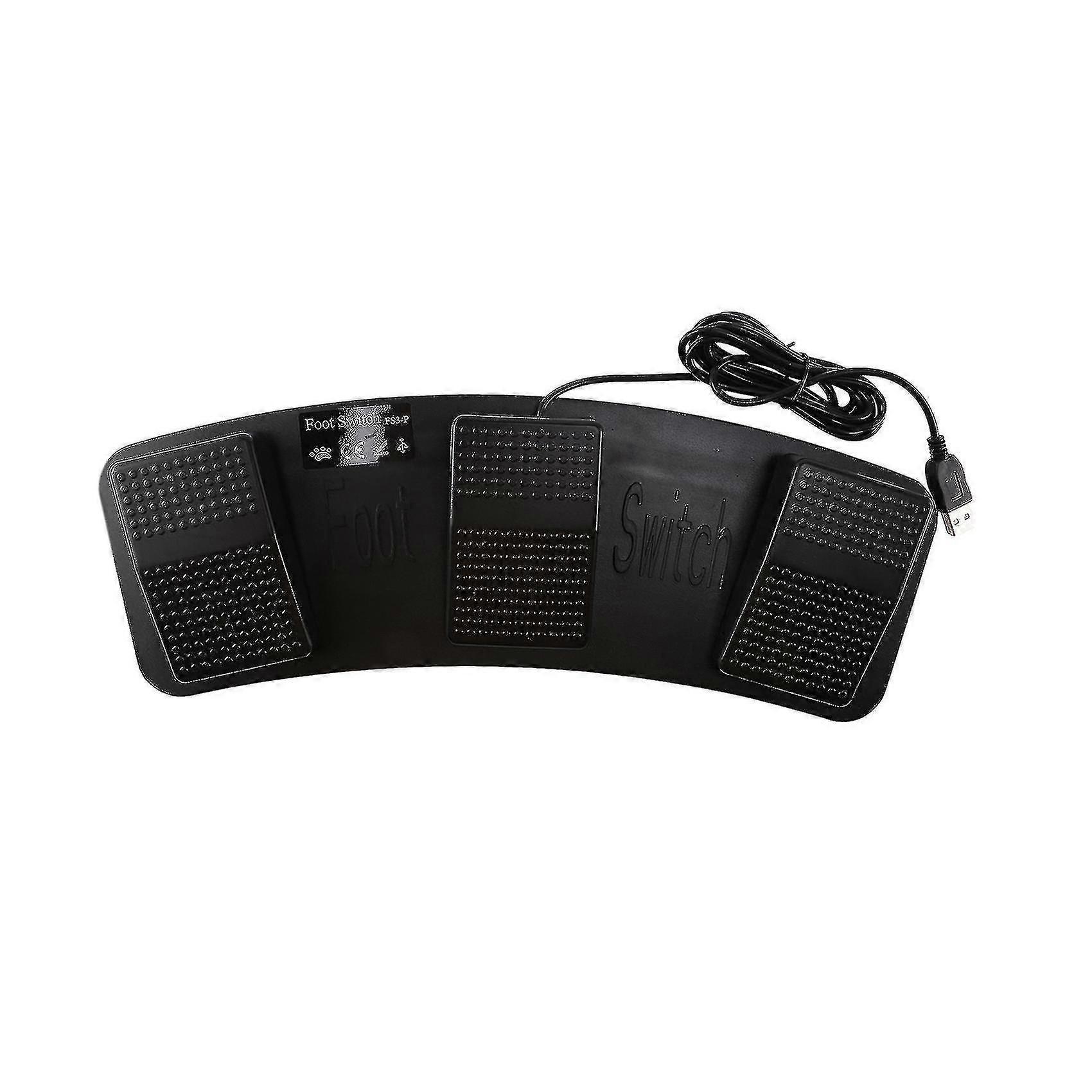 Fs3-p Usb Triple Foot Switch Pedal Control Keyboard Mouse 3 Pedals Simulate Any Key On Keyboard Com