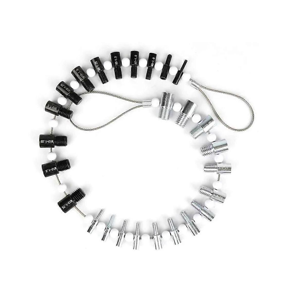 Portable Thread Tester Bolt Nut Screw Bolt Nut Screw Checking Checker 26 Male/Female Size Gauge Mea