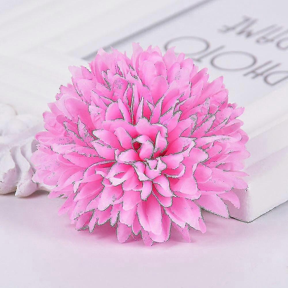 10 Pieces 6cm High Quality Hydrangea Flower Head Silk Artificial( Color : Rose Red )