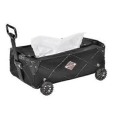Multifunctional Trolley Shape Storage Box Folding Tissue Container For Outdoor Camping