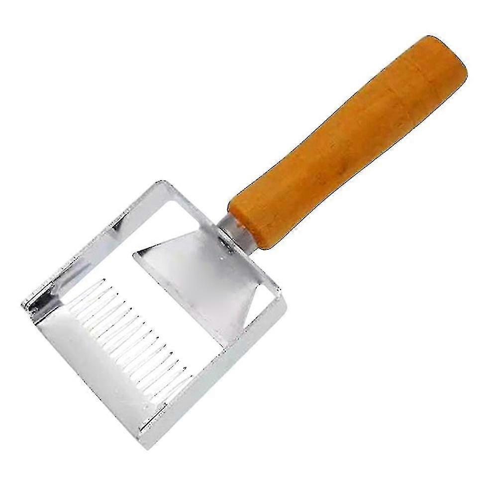 Stainless Steel Uncapping Fork Honey Scraper Shovel Beekeeping Tool With Wooden Handle
