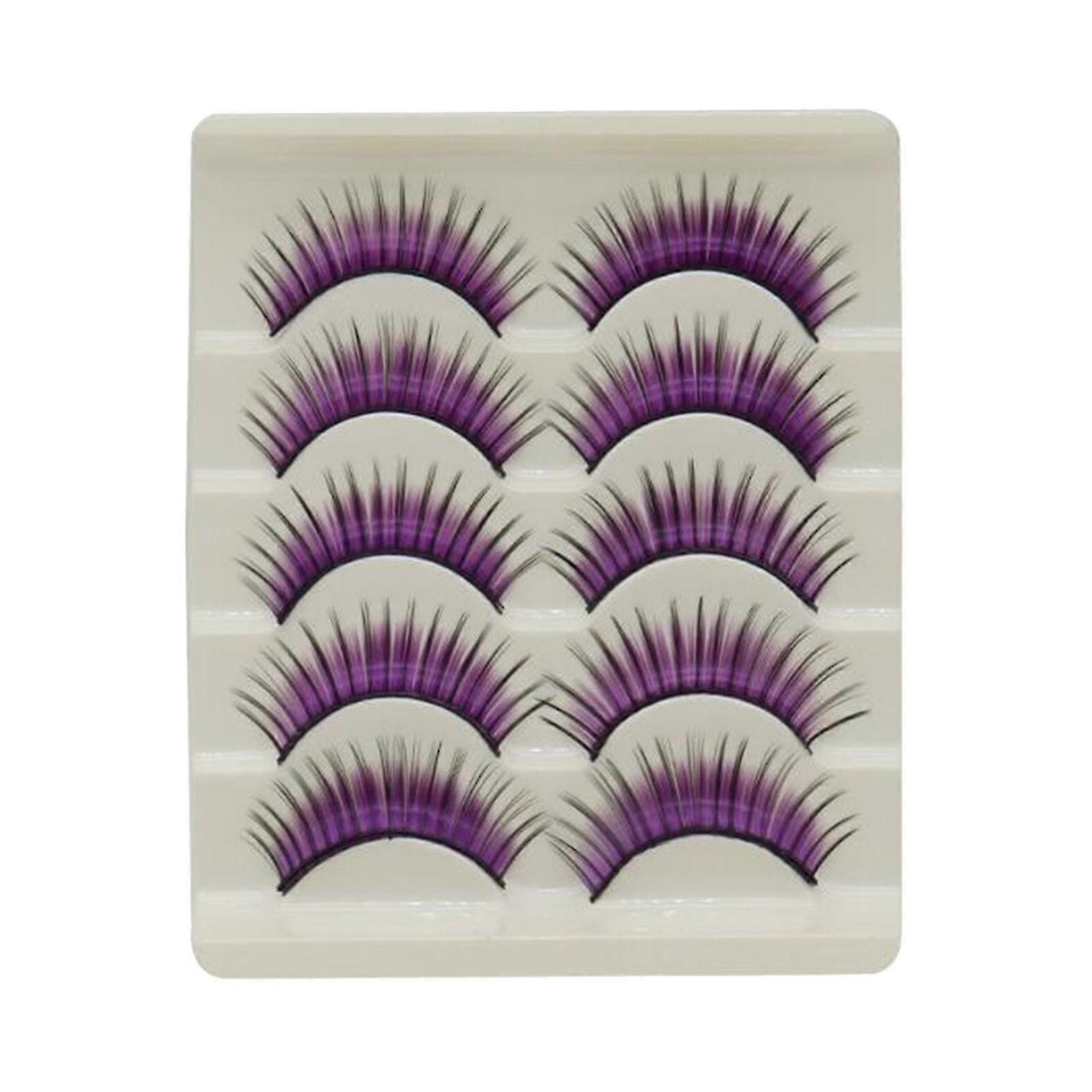 5 Pairs Of Colored False Eyelashes Three-dimensional Multi-layer False Eyelashes