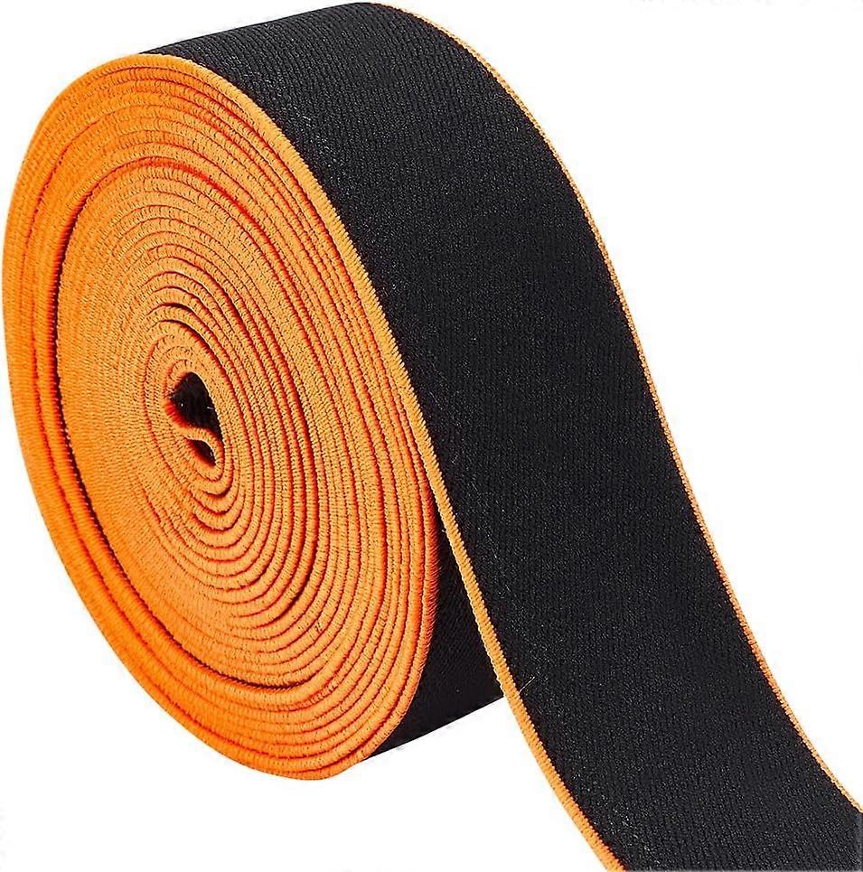 5 Yards Nylon Elastic Bands for DIY Accessories Flat Orange 40mm