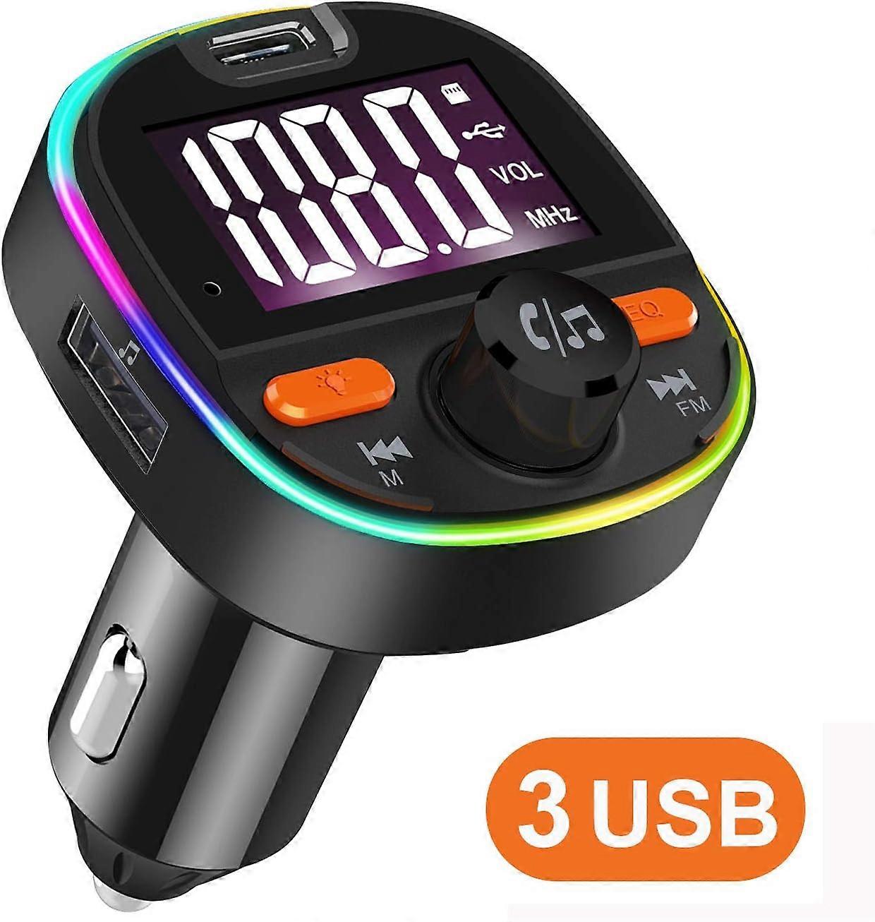 Bluetooth FM Transmitter Car Hands Free Kit PD3.0 Wireless Car Radio Adapter