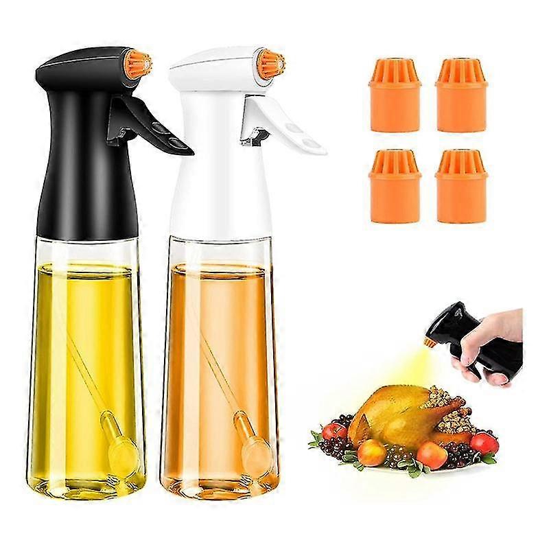 2pcs Oil Sprayer For Cooking - Olive Oil Sprayer With 4 Replaceable Anti Oil Clogging Fine Mist Noz