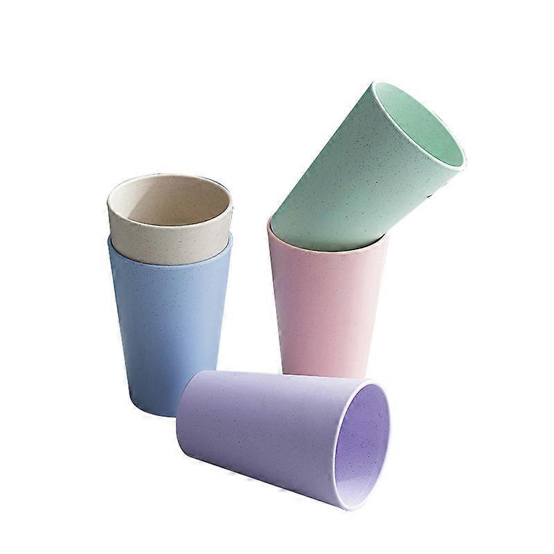 5pcs Colorful Drinking Cups 600ML Unbreakable