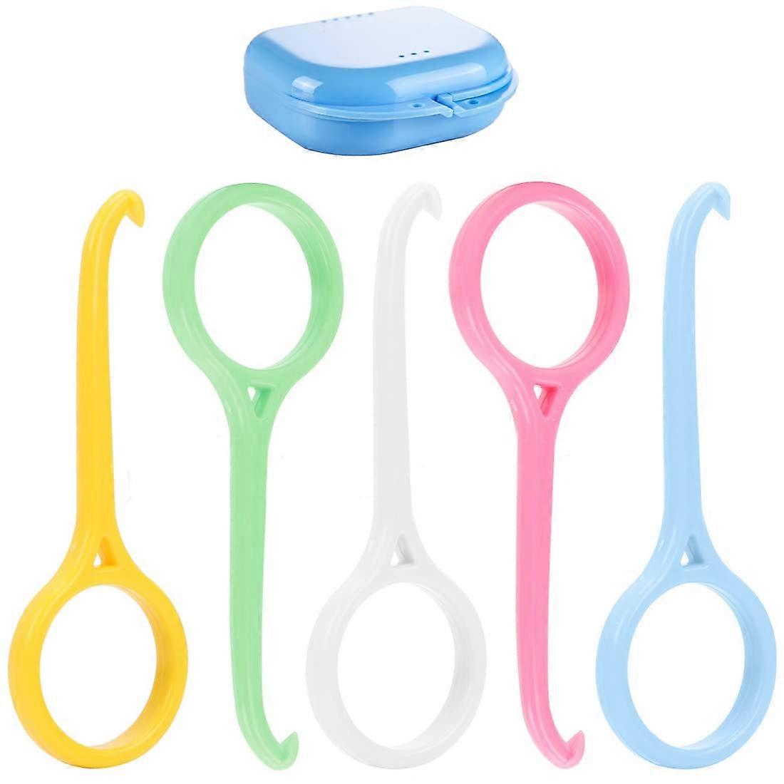 5 Pcs Aligner Removal Tool for Invisible Braces, Braces Removal Tool Braces Extractor with 1 Denture Case