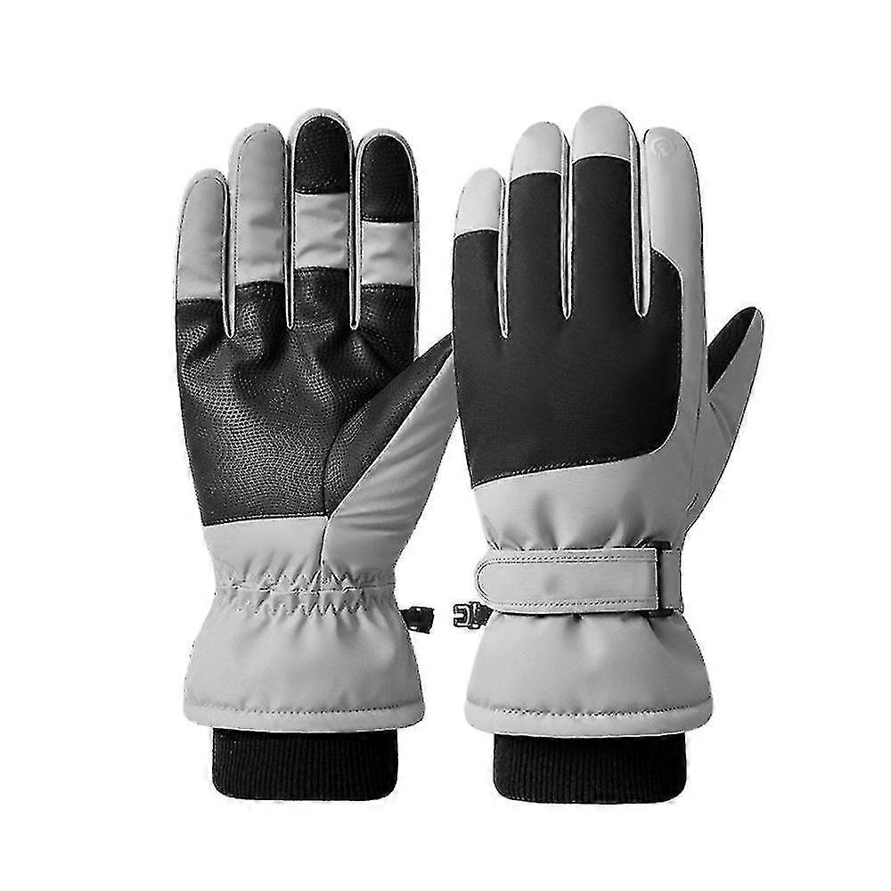 כפפות סקי חורף, כפפות סנובורד עם מסך מגע עמיד למים, כפפות חמות לסקי רכיבה על אופניים