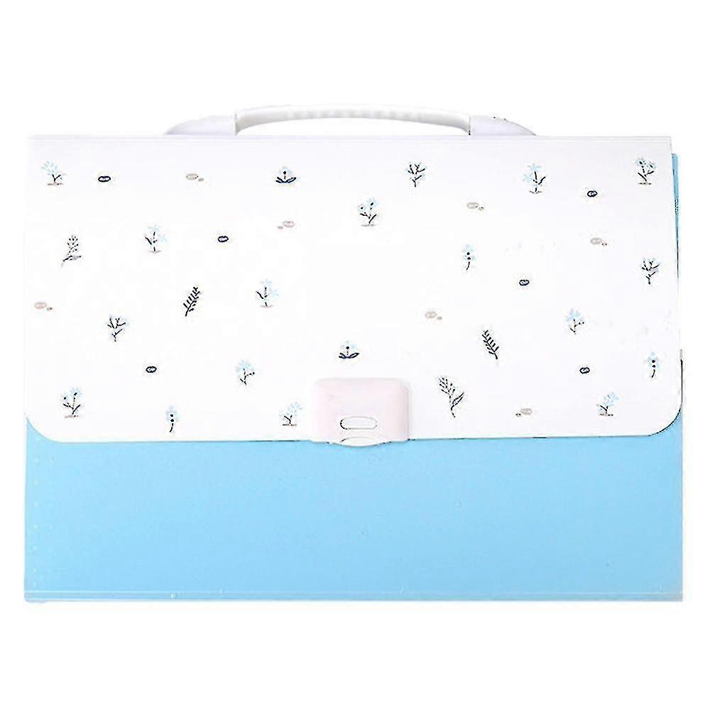 Pockets Expanding File Folder, A4 File Organiser, Plastic Accordion File Organizer With Handle(sky Blue)