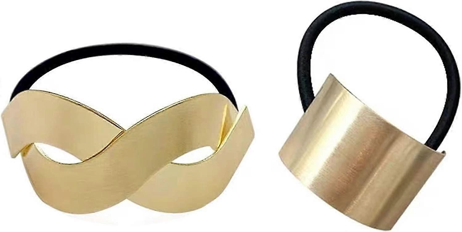 Hästsvanshållare för kvinnor, elastisk hårsnodd i metall, slingrande rep, huvudbonader för damer, nya presenter