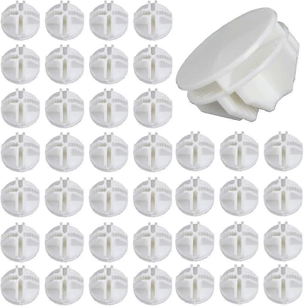 40pcs Wire Cube Plastic Connectors White Interlocking Connectors Wire Grid Bucket Storage Gift