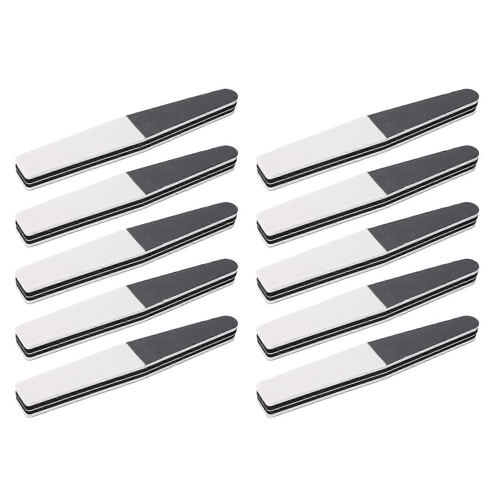 10pcs Nail Buffering File Professional Home Salon Washable Reusable Nail File Manicure Tool for Acrylic Nail