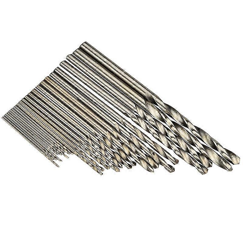 Durable 25-Piece Silver Twist Drill Bit Set for Various Applications