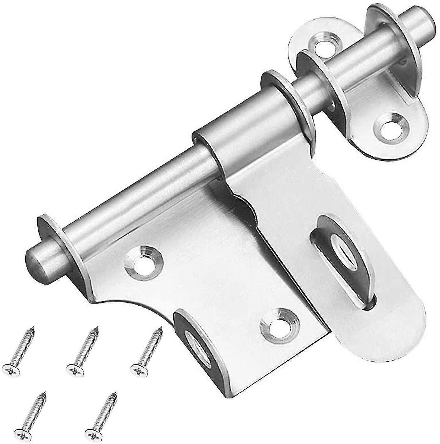 sliding door latch bolt latch thickened stainless steel solid durable with hole for padlock bathroom