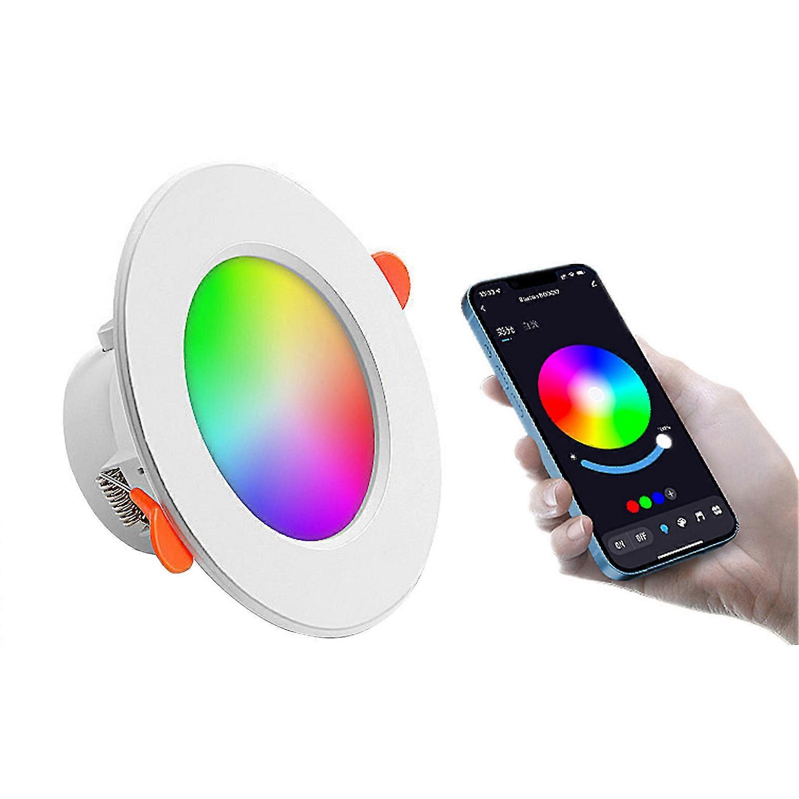 Smart LED Downlight Voice Command APP Control Multiple Lighting Modes Illumination Remote Control Smart LED Wall Lamp Decoration