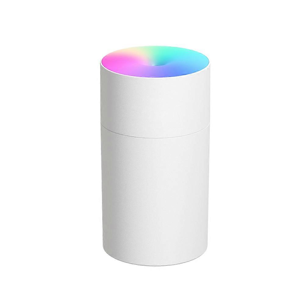 USB 7-Color Mini Luftbefeuchter-Auto Diffusor, kleiner Luftbefeuchter einstellbarer Sprühmodus Weiß