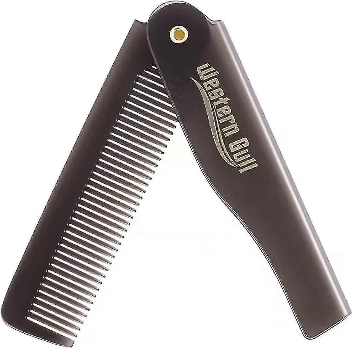 1pcs Folding Comb Men's Tortoiseshell Finish
