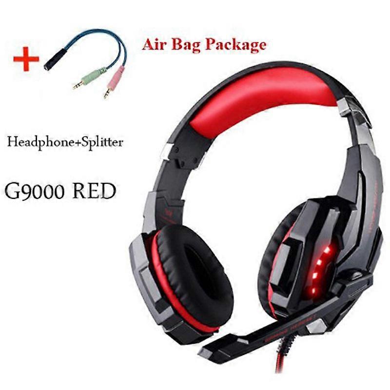 Gaming Headset USB 7.1 Surround Sound Version E-Sports Computer,Driver Diameter 40Mm,Sensitivity 105Db,Earphone Headband With Microphone LED Light,Blu