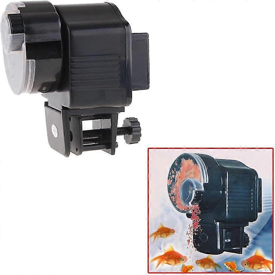 Automatischer Fischfutterautomat, elektrischer Timer-Fischfutterautomat für Aquarium oder Aquarien, feuchtigkeitsbeständiger Urlaubsfischfutterspender, geeignet für die meisten Fischfutter