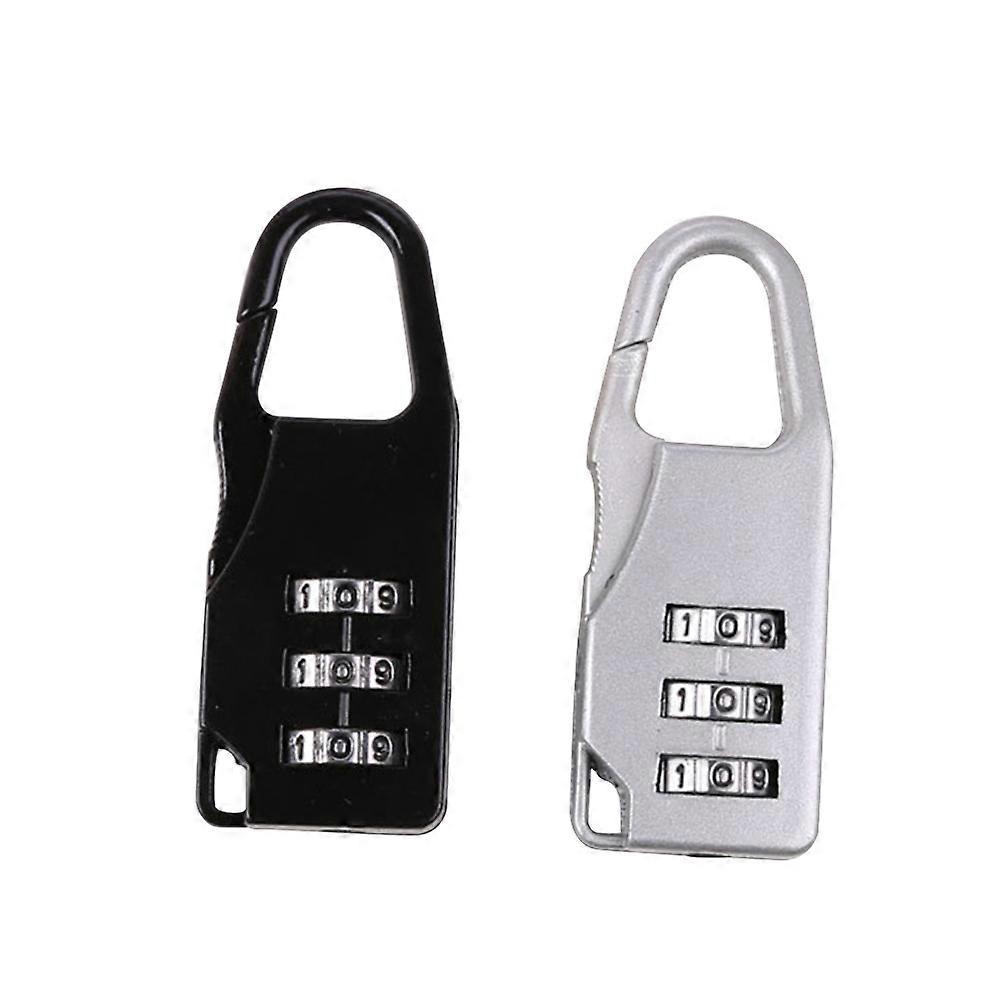 6pcs Zinc Alloy Digital Hanging Lock Padlock Number Portable Password Lock for Suitcase Luggage Cabinet (Black and Silver 3pcs for Each)