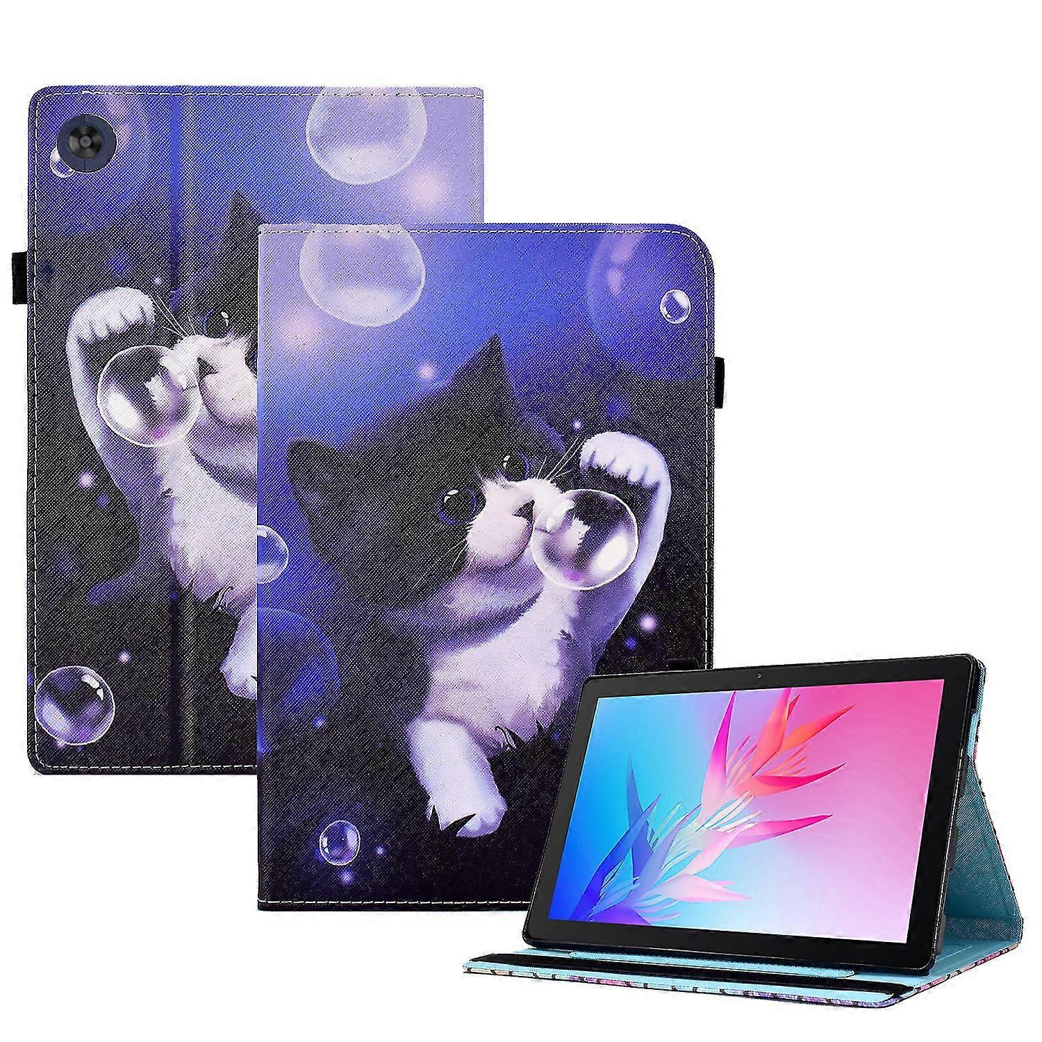 Pattern Printing Tablet Stand Case For Huawei Matepad T 10s 10.1 Inch / Matepad T 10 9.7 Inch Anti-drop Cover With Elastic Band
