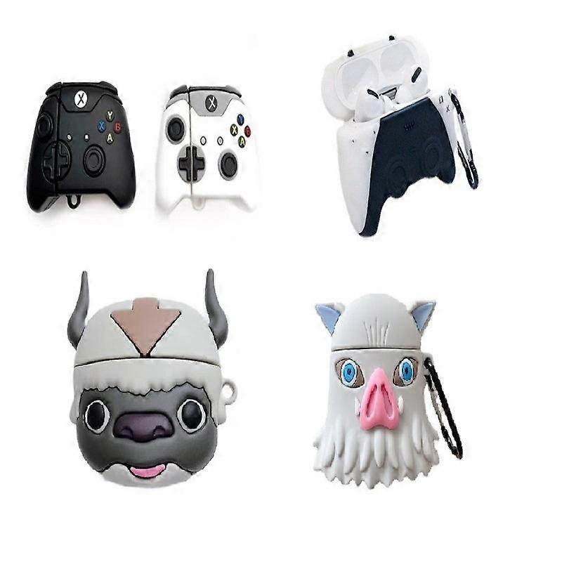 Airpods 3 silicone protective case game machine is suitable for Apple headset case split airpods case-Black game console handle+hook