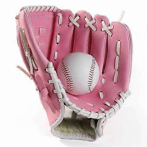 1pc Esportes Beisebol E Softbol Luva Profissional E Luva De Beisebol Softbol (10,5 polegadas rosa + bola)