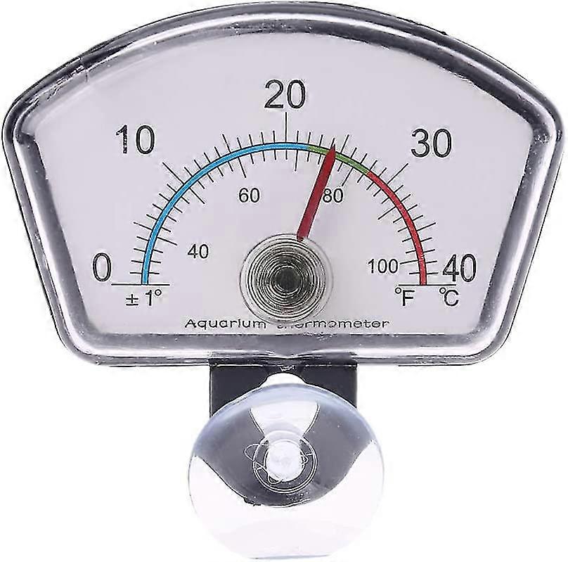 Aquarium Thermometer Pointer Fish Tank Temperature Dial Suction Cup Submersible