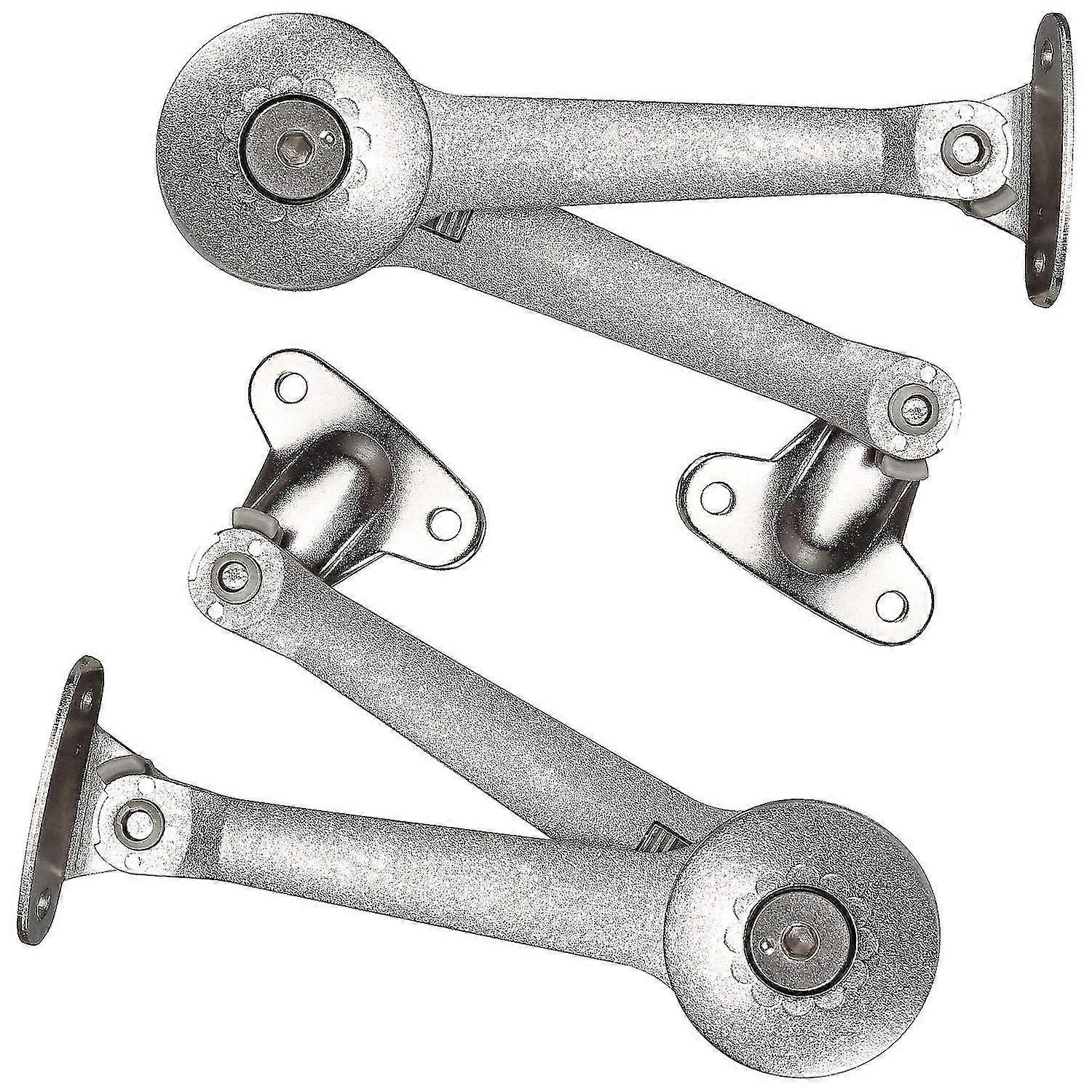 2-pack Lid Support Hinges With Soft Close, Adjustable Lift Support Cushion Hinges