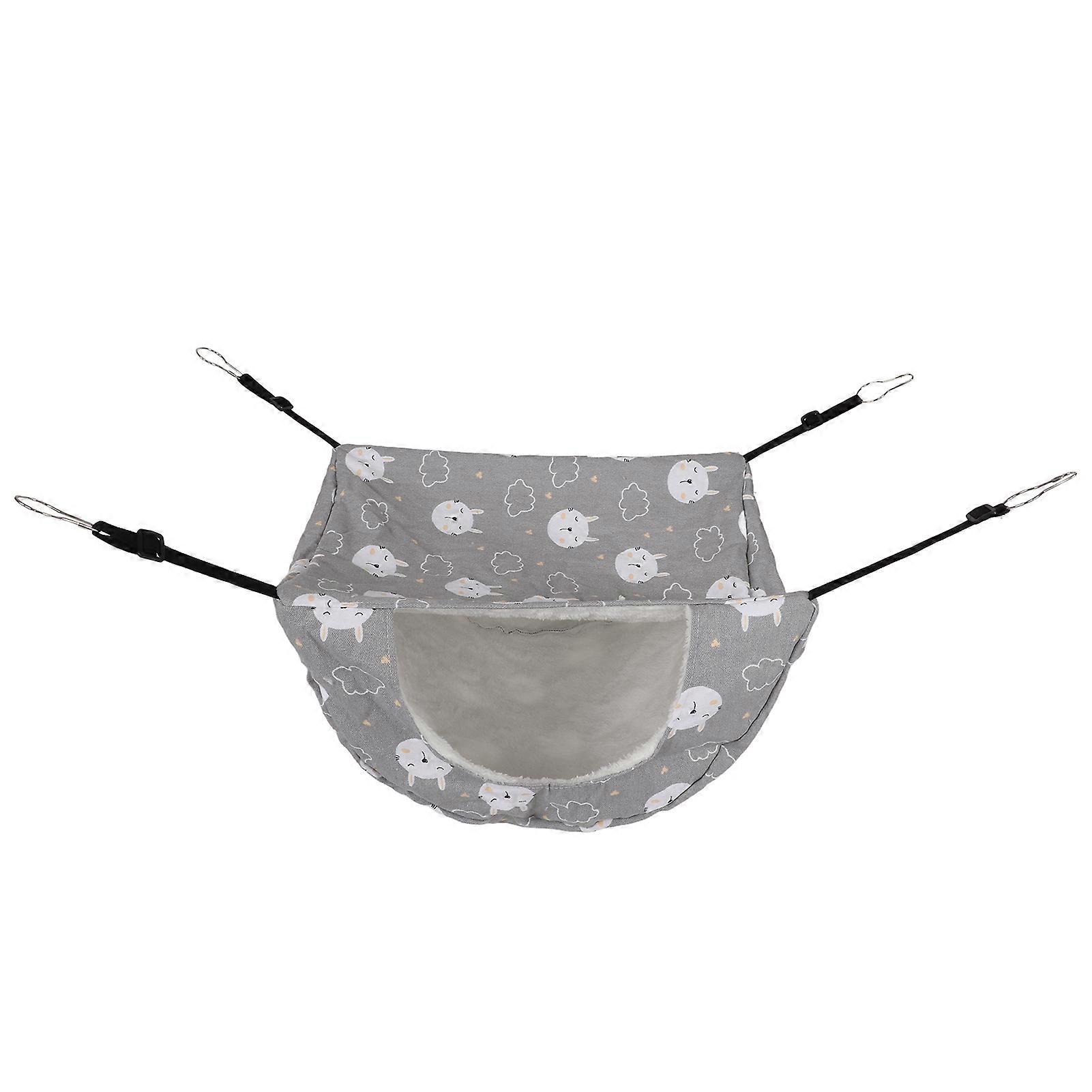 Cat Hanging Hammock Warm Plush Breathable Pet Double Layer Hanging Cage Hammock for Cat Small Pet