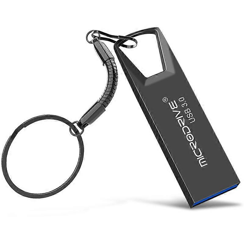 MICRODRIVE 64GB High Speed Flash Drive USB 3.0 Metal U-Disk with Key Ring