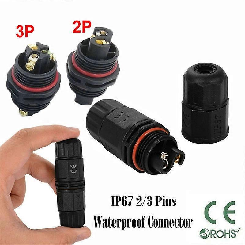 2 Pole /3 Pole Core Joint Outdoor IP67 Waterproof Electrical Cable Wire Connector