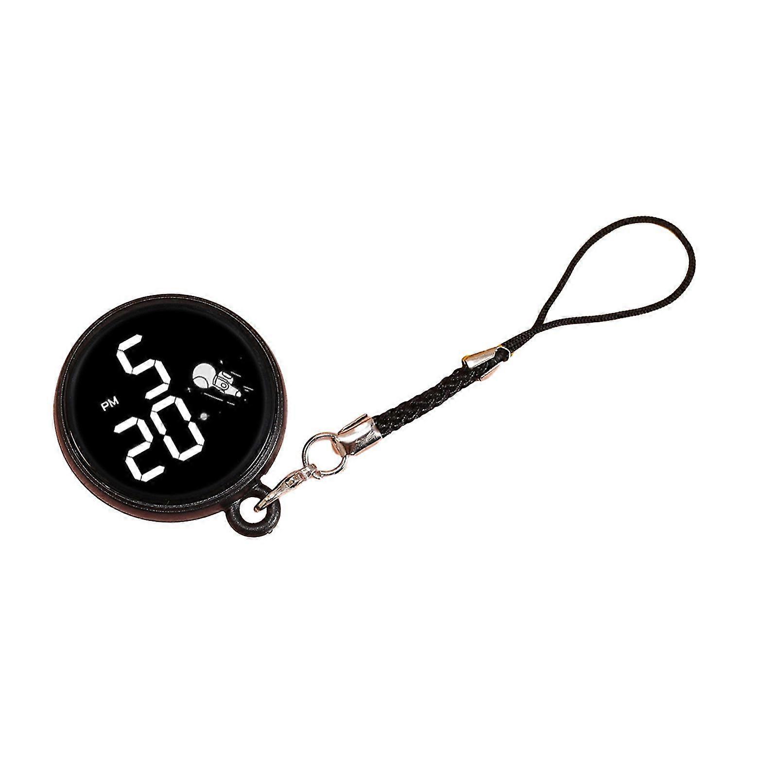 Student Pendant Watch Waterproof Led Digital Electronic Time Display Mirror Keychain With Hanging Rope Watch-xdd