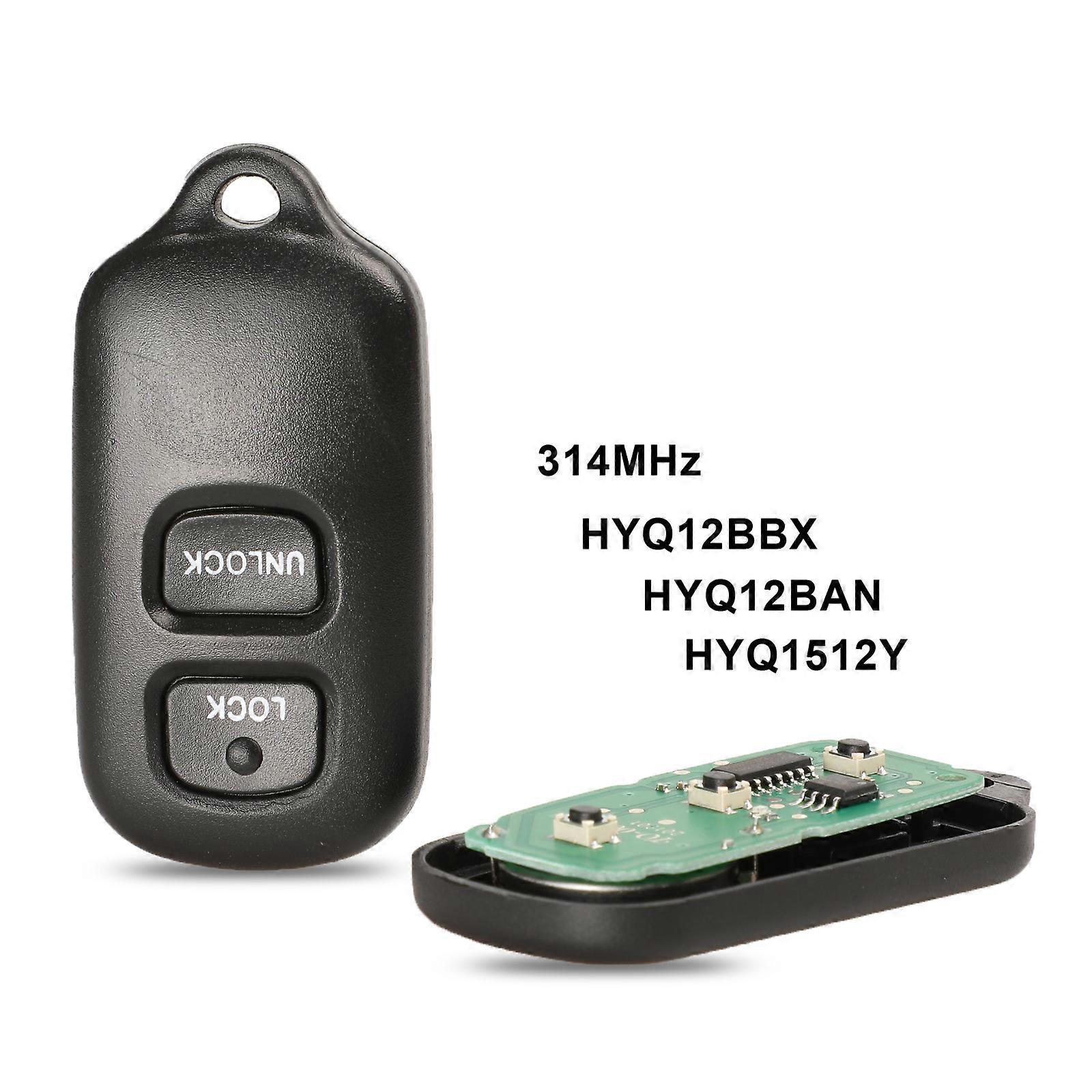 Remote Car Key fob 2/3 +1 Button for Toyota HYQ12BBX Highlander GQ43VT14T Camry Solara Corolla Sienna 2002 -2007 315mhz