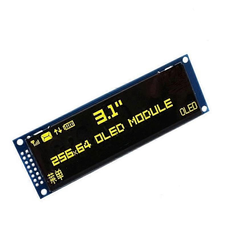 3.12" 256x64 Dots Graphic LCD Module Display Screen OLED Display Support SPI