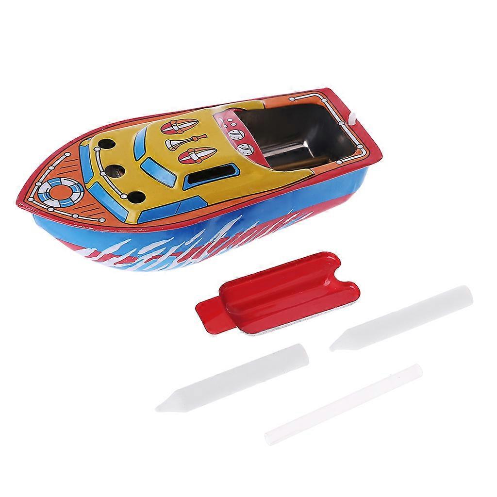 1 Set Kerze Dampf angetrieben Schiff Metall Boot Bunte Malerei Handgemacht Handwerk Vin