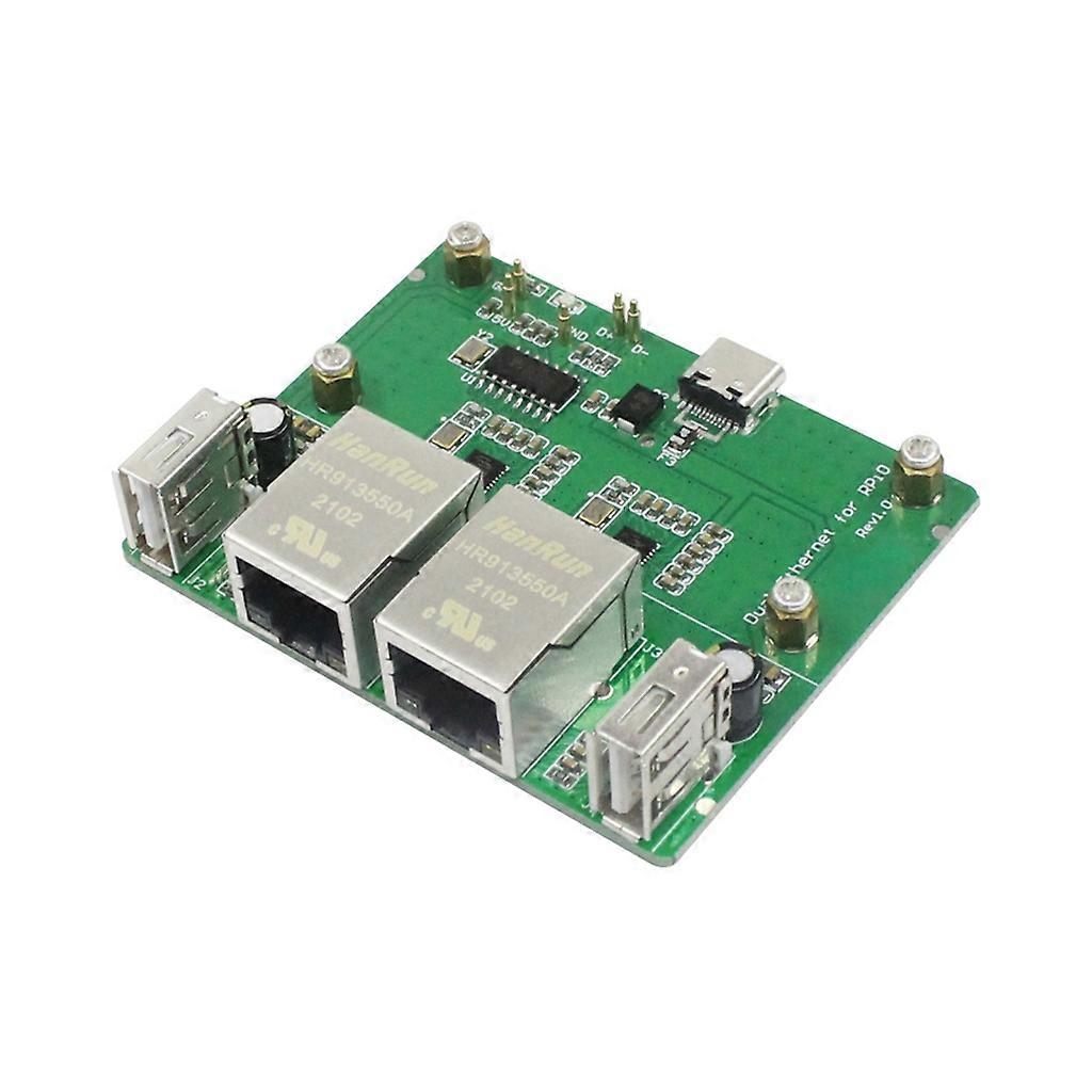Dual Ethernet RJ45 Hat for RaspberryPi Zero 2W High Speed