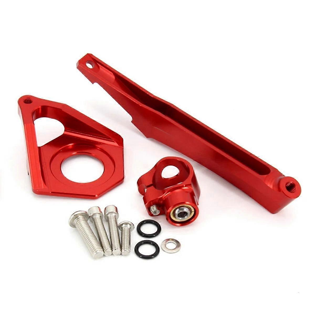 Motorcycle Steering Stabilizer Damper Mounting Bracket Kit for YZF-R6 YZF600 2003 2004 2005 Red