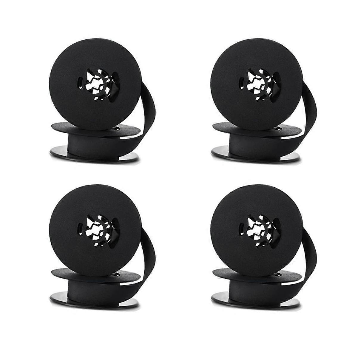 4Pcs Typewriter Ribbon Twin Spool Typewriter Ribbon Ink Twin Spool Ink Replacement Part for Most Typewriter (Black)