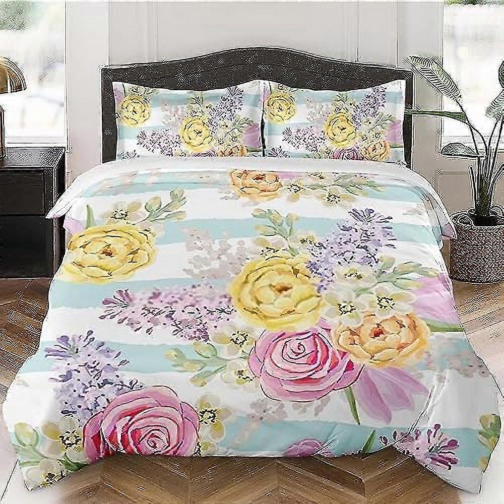 b2100 ملاءات سرير غطاء لحاف كينج حجم 3 قطع طقم مفروشات 1 غطاء لحاف و 2 غطاء وسادة ملاءات سرير gb2100