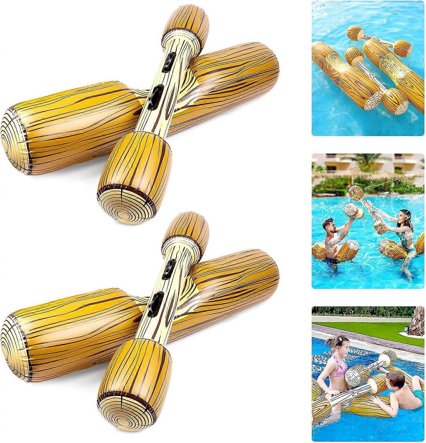 2 Pcs Set Inflatable Floating Row Toys, Water Sports Battle Floating Raft, Interesting Two Person Inflatable Buoy C Game