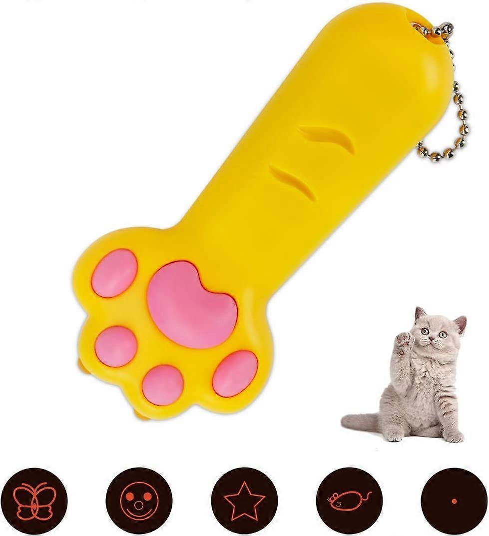 Laser  Pointer, Multifunction Cat Chaser Toys Mini Flashlight Paw Shape Battery Operated Laserpointer