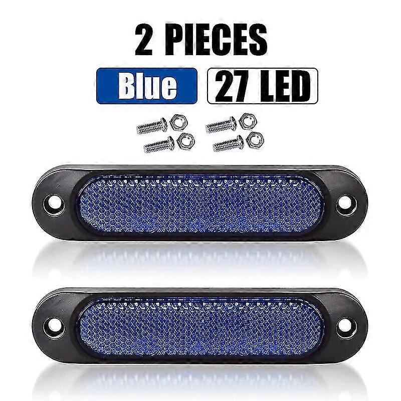 2pcs Car Turn Signal Brake Rear Warning Tail Light Lamp LED Side Marker Light Indicators12V 24V For RV Trucks Trailers Tractors