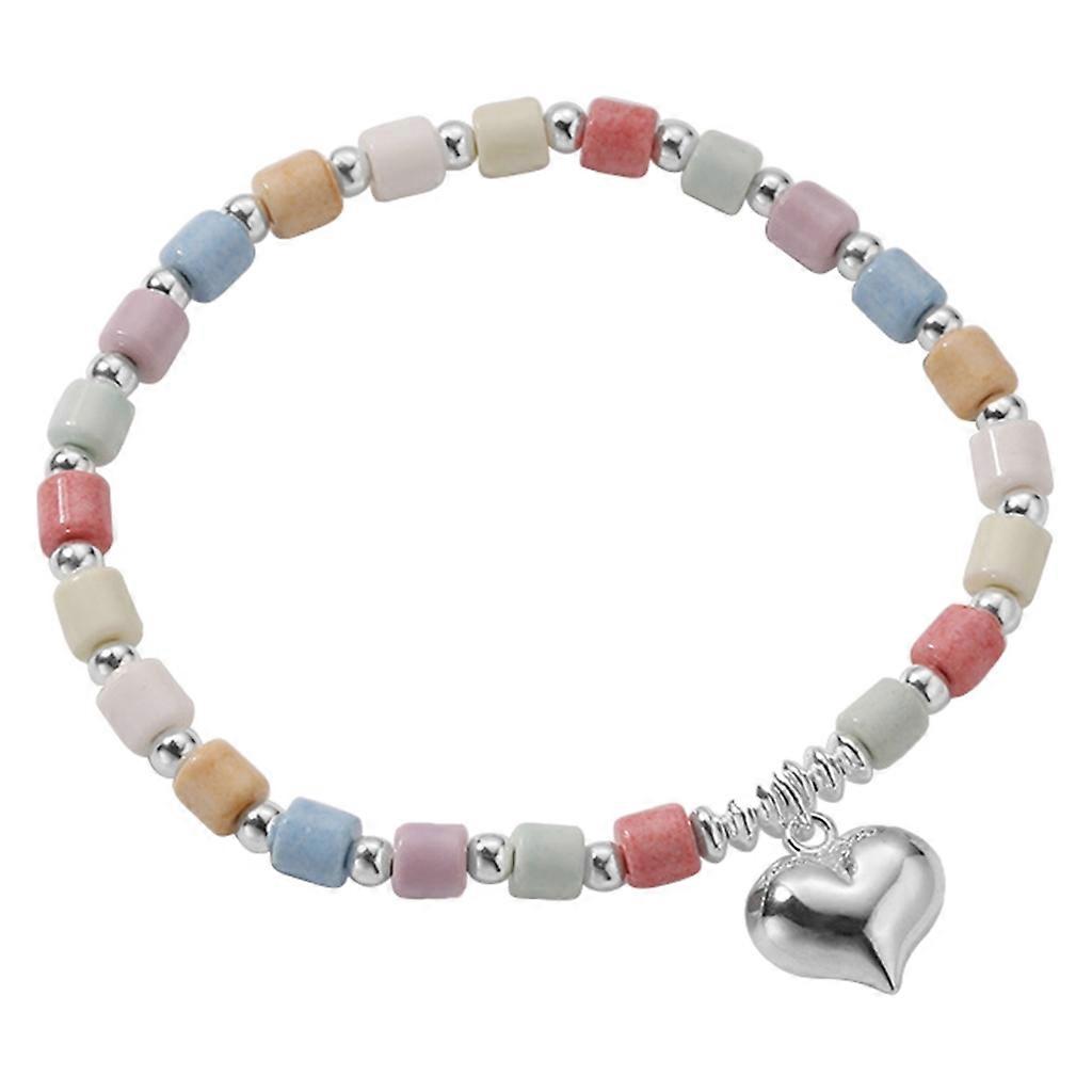 Adjustable Bracelets Women Elastic Bangles Sweet Style Acrylic Material