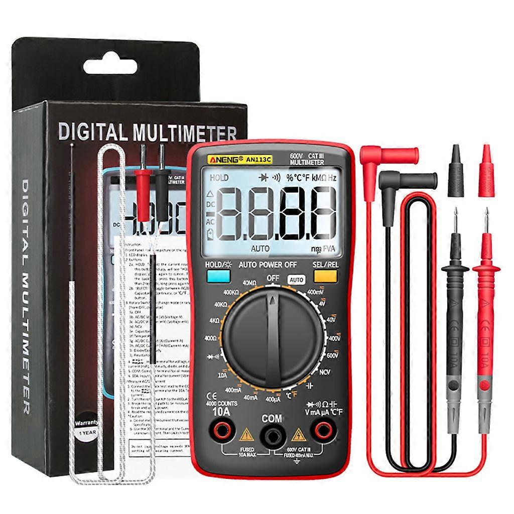 Auto Range Digital Intelligent Temperature Multimeter AN113C Backlight Display